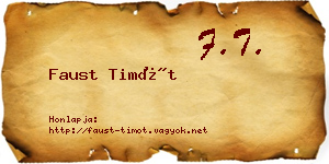 Faust Timót névjegykártya